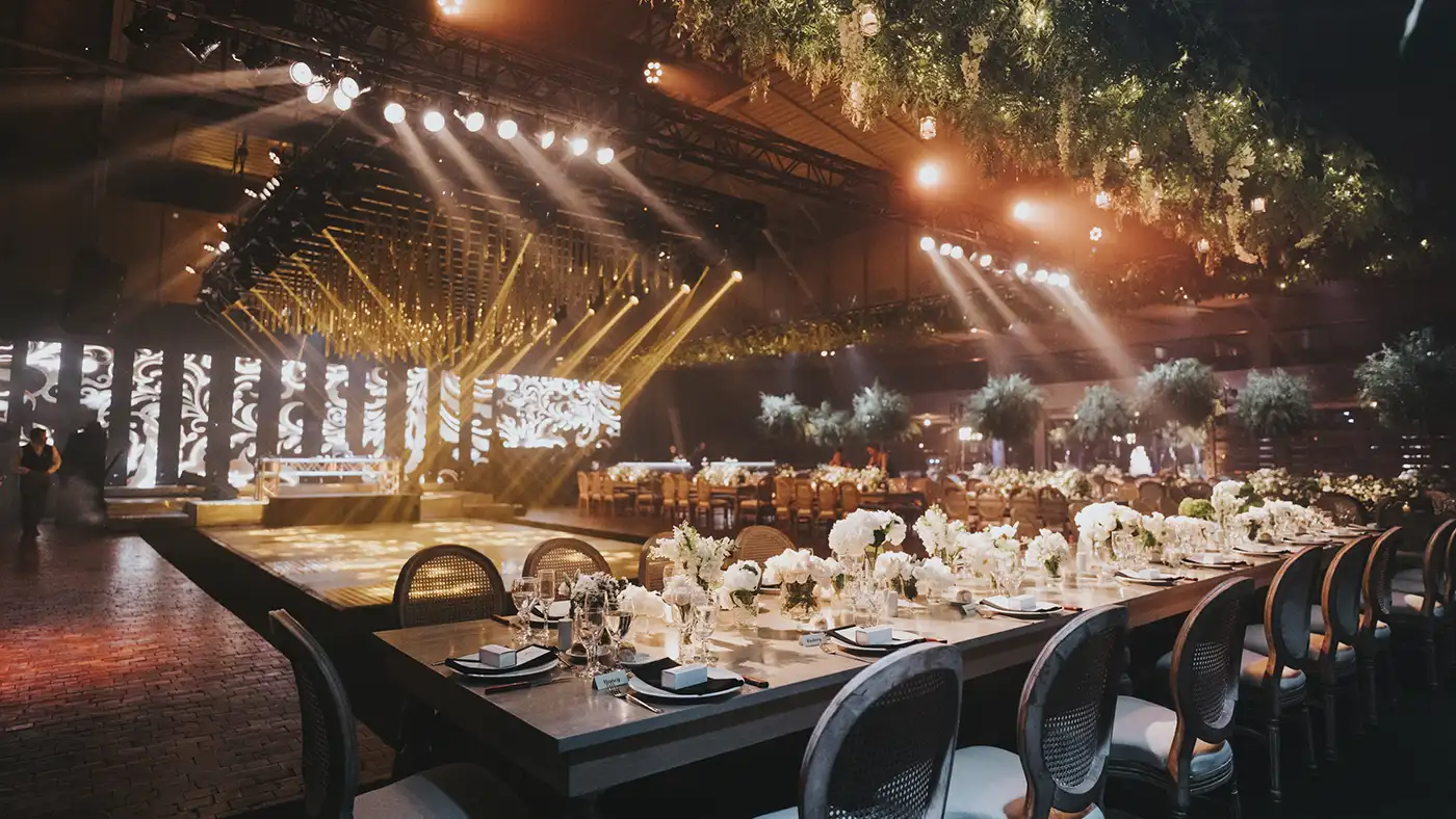 Detalles de mesa para casamiento de lujo