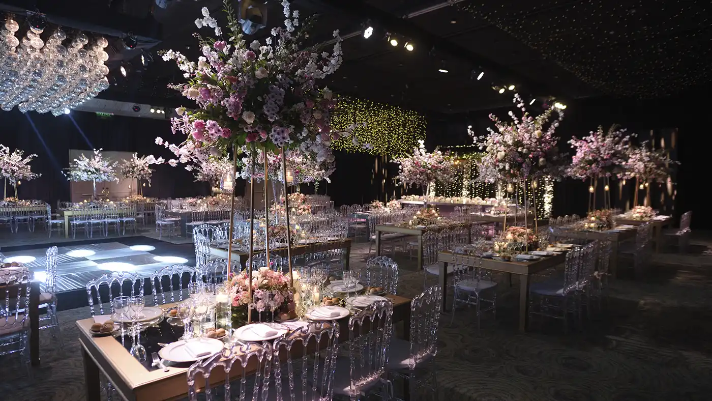 Pista de baile e iluminación para quinceañeras